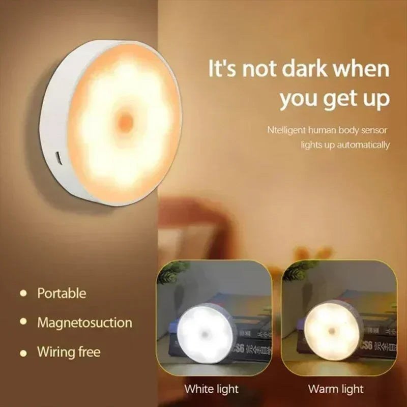 MotionGlowCo Motion Sensor Night Light – USB Rechargeable, Wireless & Magnetic for Closet & Stairs