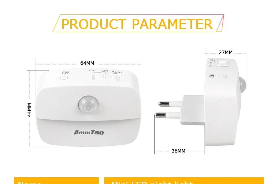 MotionGlowCo PIR Night Light – Auto On/Off, Perfect for Bedroom & Closet