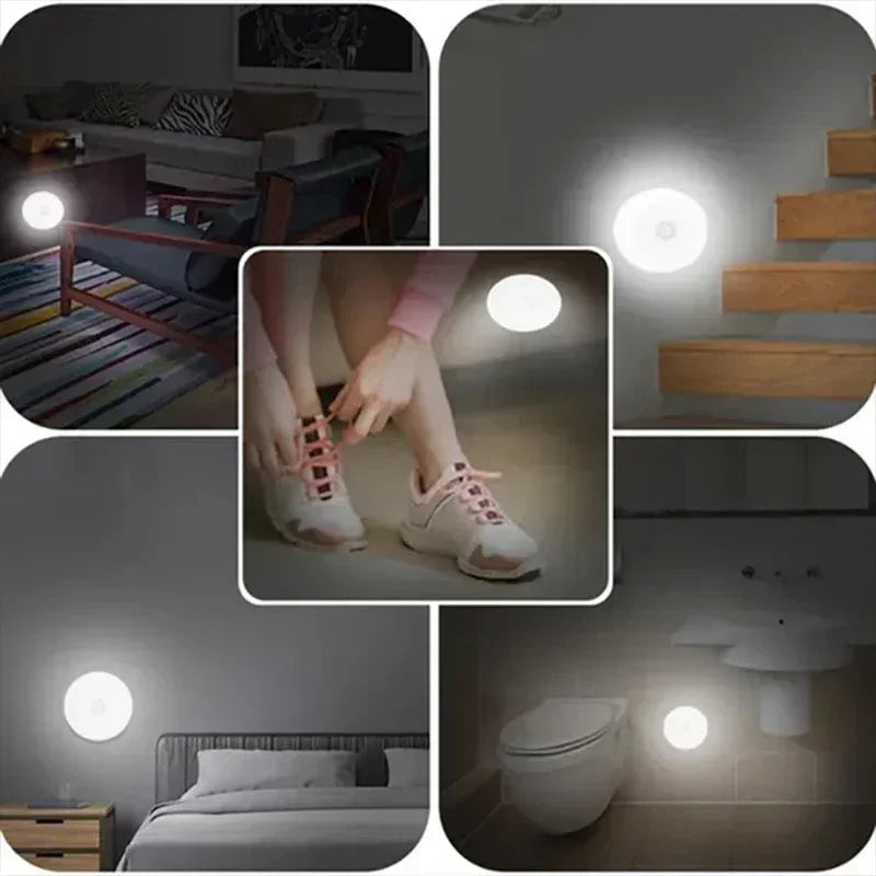 MotionGlowCo Motion Sensor Night Light – USB Rechargeable, Wireless & Magnetic for Closet & Stairs