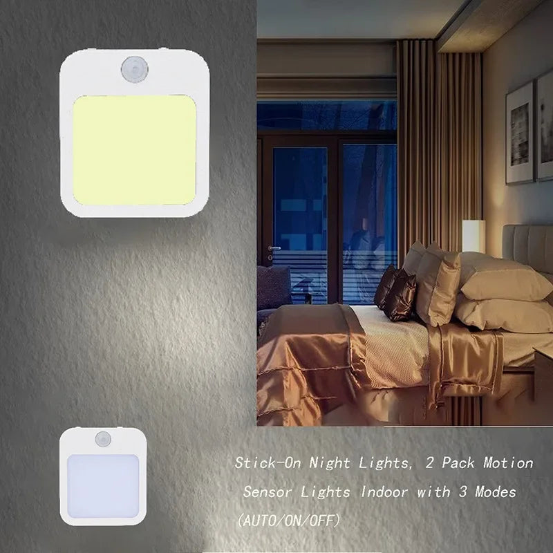 MOTIONGLOWCO Night Light Motion Sensor With LED Light EU Plug Lamps Children'S Night Light Wireless Night Lamp For Bedside Table Bedroom