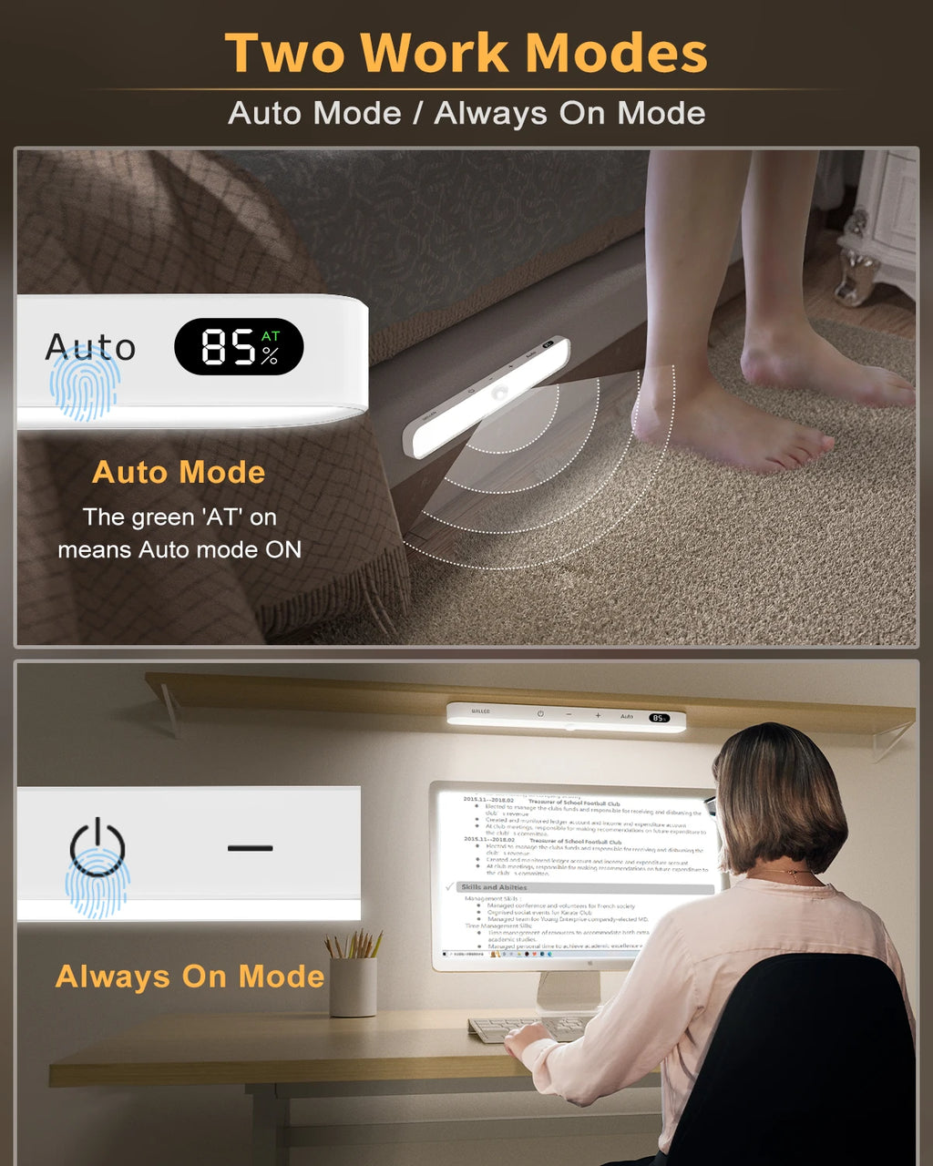 ⭐ MOTIONGLOWCO™ 60-LED Motion Sensor Light Bar (2 Pack)