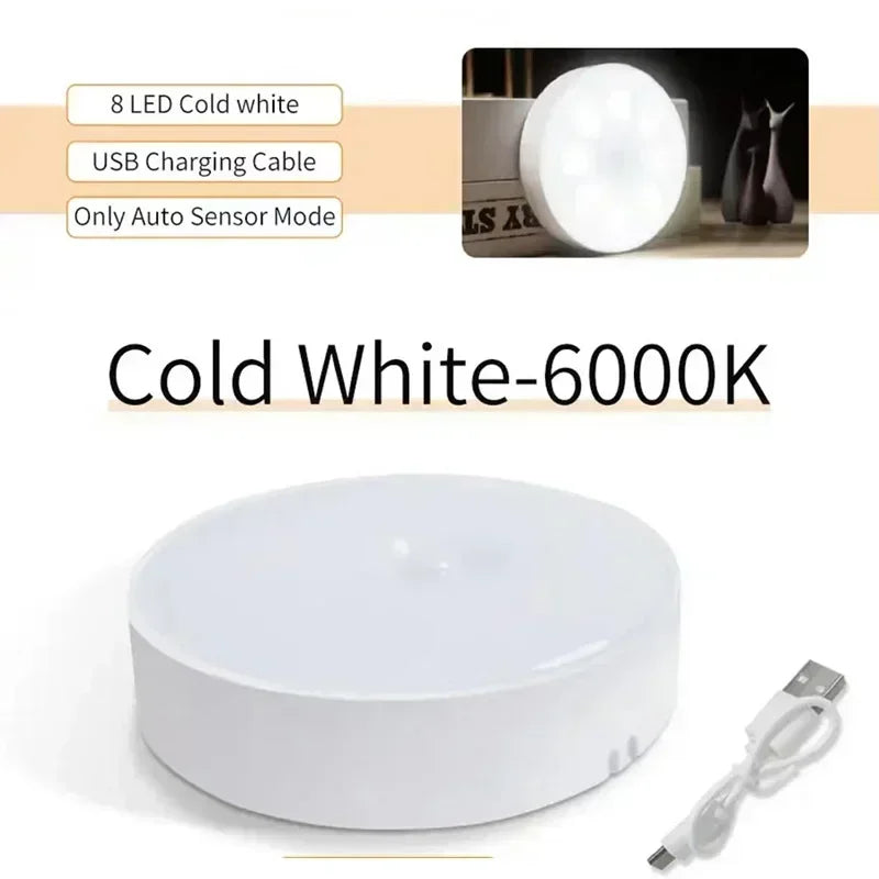 MotionGlowCo Motion Sensor Night Light – USB Rechargeable, Wireless & Magnetic for Closet & Stairs