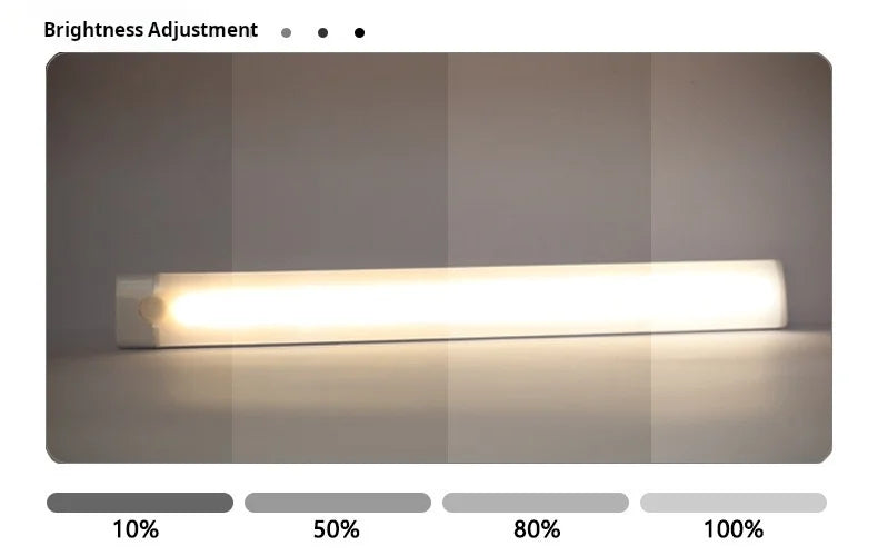 MOTIONGLOWCO 1pc Wireless Rechargeable LED Motion Sensor Cabinet Light