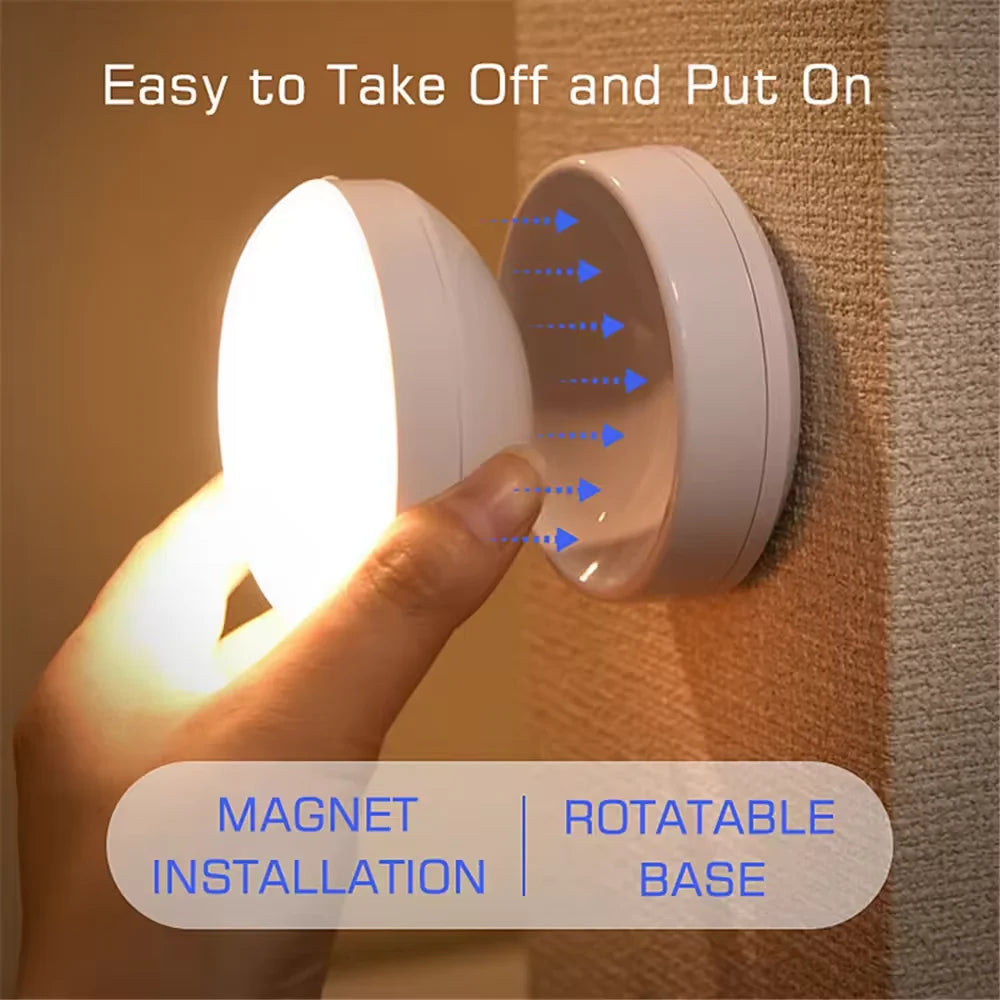 MOTIONGLOWCO Motion Sensor Night Lamp – 360° LED, Wireless & Rechargeable for Home