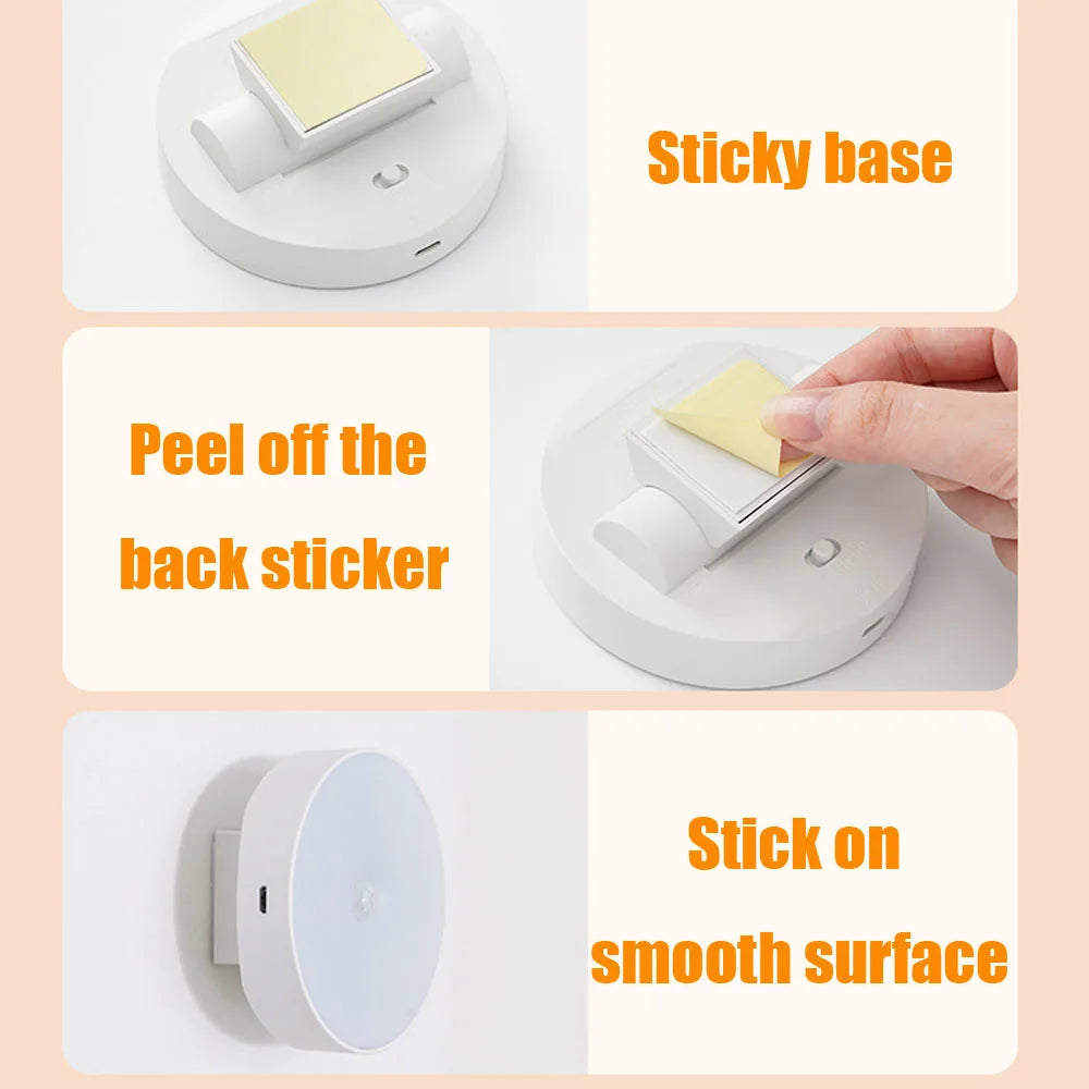 MOTIONGLOWCO Motion Sensor Night Lamp – 360° LED, Wireless & Rechargeable for Home