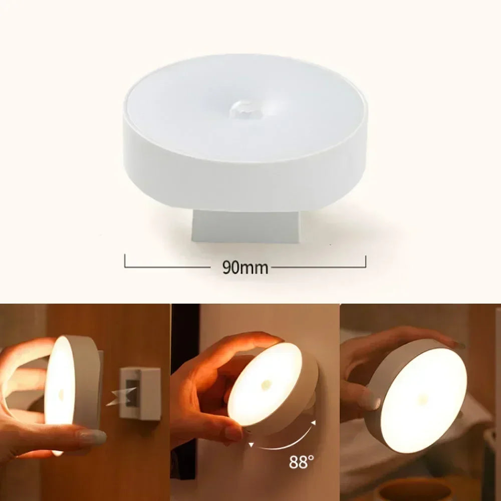 MOTIONGLOWCO Motion Sensor Night Lamp – 360° LED, Wireless & Rechargeable for Home