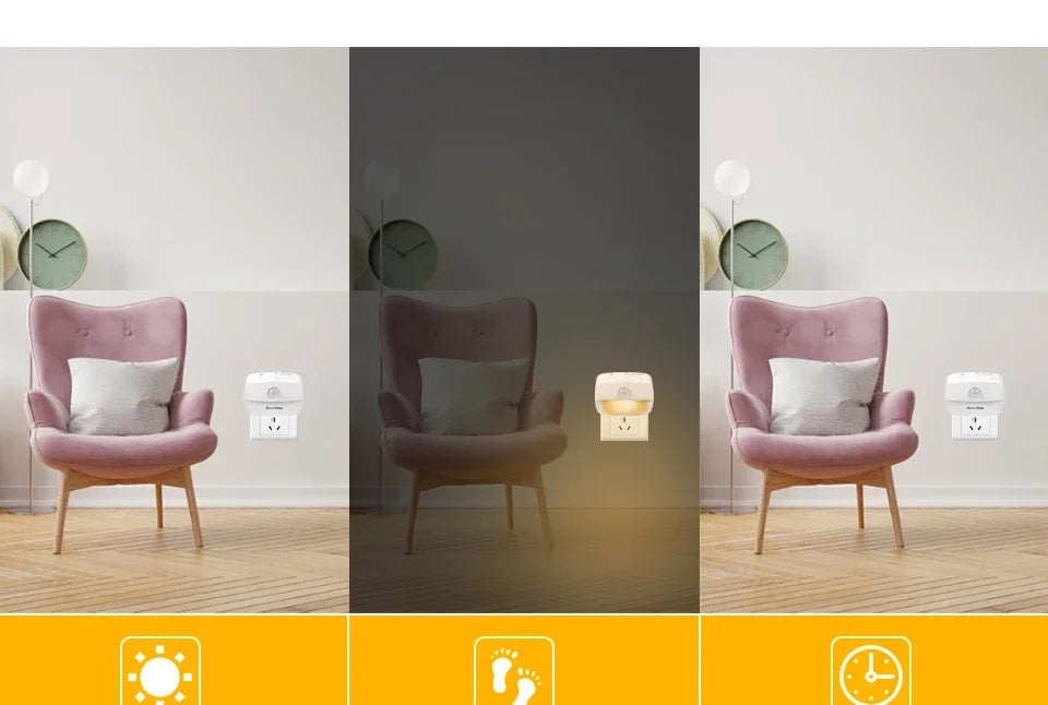 MotionGlowCo PIR Night Light – Auto On/Off, Perfect for Bedroom & Closet