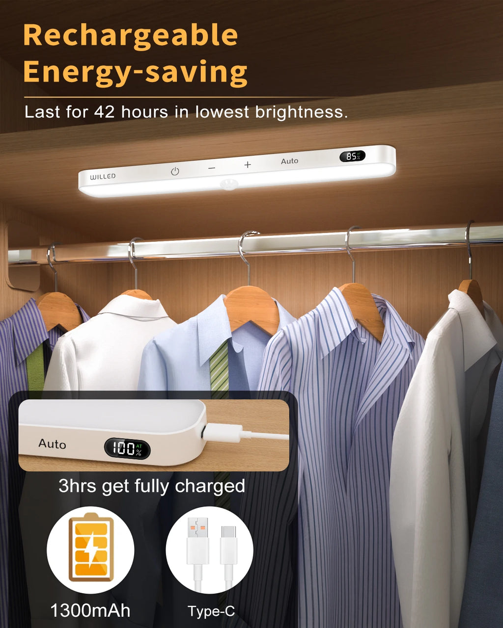 ⭐ MOTIONGLOWCO™ 60-LED Motion Sensor Light Bar (2 Pack)