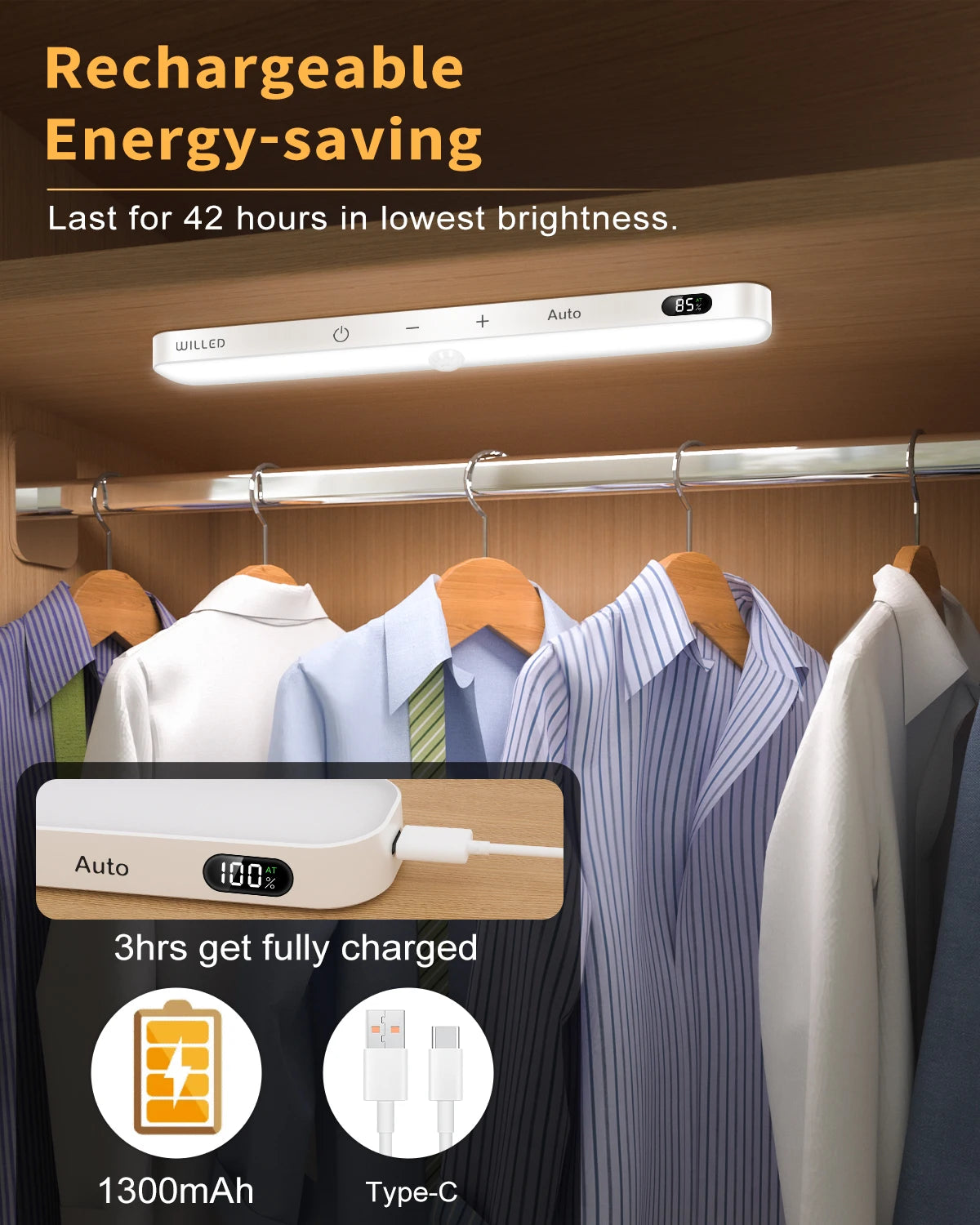 ⭐ MOTIONGLOWCO™ 60-LED Motion Sensor Light Bar (2 Pack)