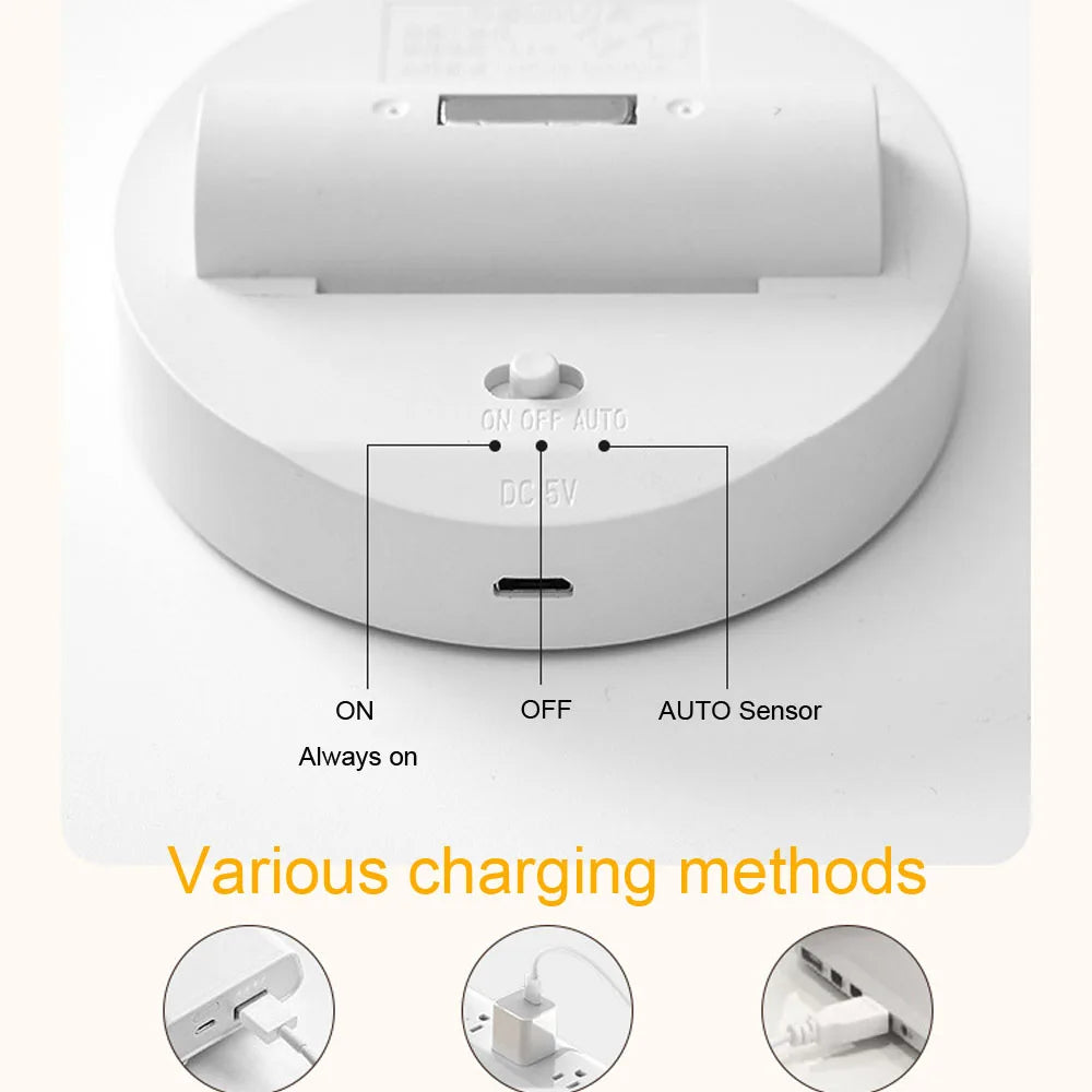 MOTIONGLOWCO Motion Sensor Night Lamp – 360° LED, Wireless & Rechargeable for Home